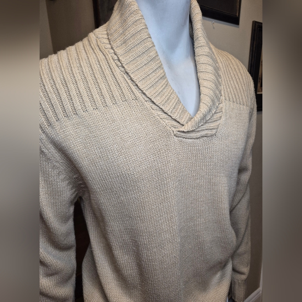 H&M Cream V-Neck Sweater Cozy Elegance